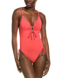 Robin Piccone Aubrey One-Piece Keyhole 2 Pink