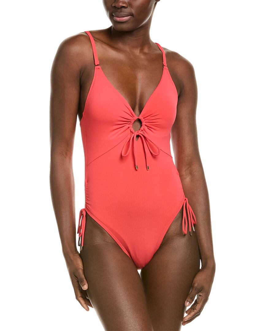 Robin Piccone Aubrey One-Piece Keyhole 2 Pink