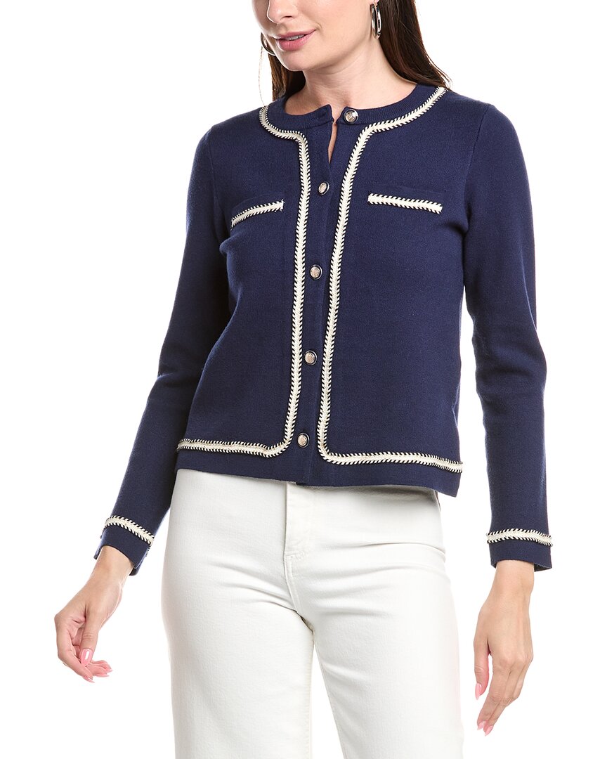 T Tahari Boxy Button-Down Jacket