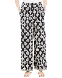Max Studio Rayon Blend Drawstring Pant Black