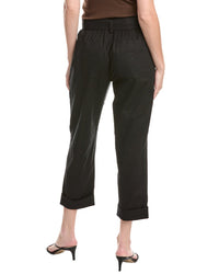 Vince Belted Linen-Blend Pant