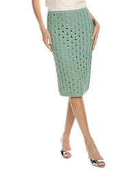 St. John Crochet Skirt Regular 12 (L) Green