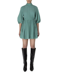 Derek Lam 10 Crosby Alex Bubble Hem Mini Dress Green