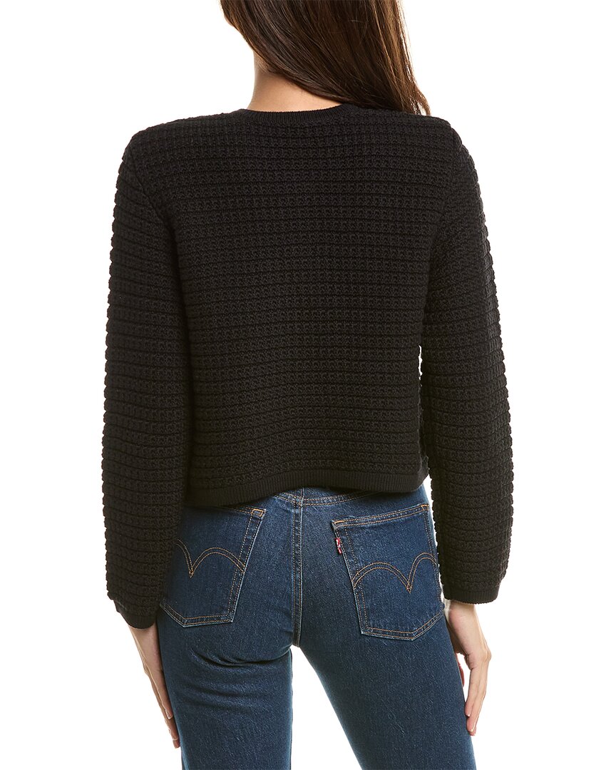 Hannah Rose Chunky Textured Button Cashmere-Blend Cardigan