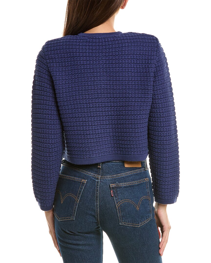 Hannah Rose Chunky Textured Button Cashmere-Blend Cardigan