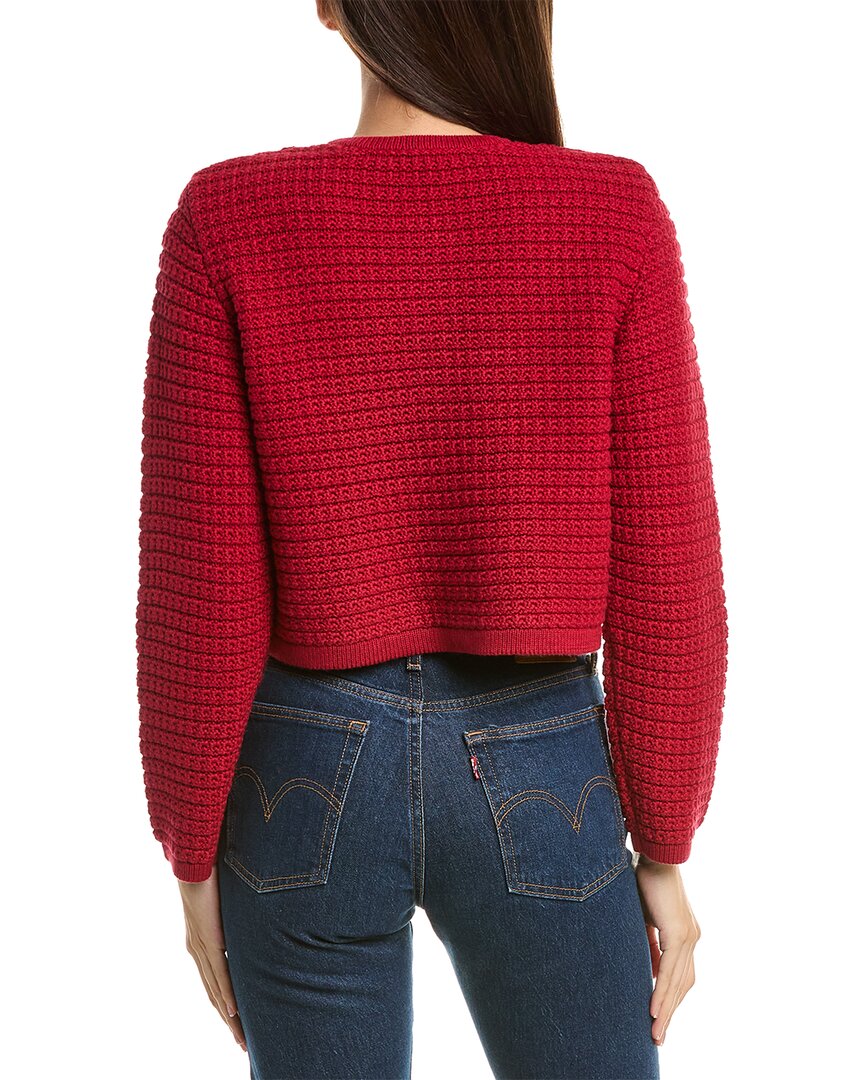 Hannah Rose Chunky Textured Button Cashmere-Blend Cardigan