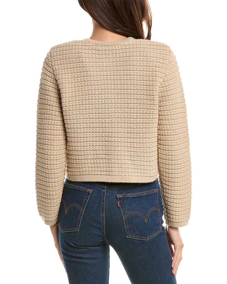 Hannah Rose Chunky Textured Button Cashmere-Blend Cardigan