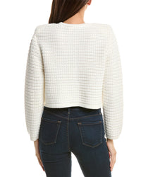 Hannah Rose Chunky Textured Button Cashmere-Blend Cardigan