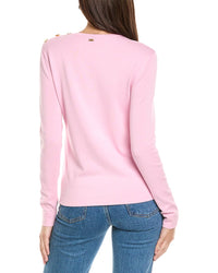St. John Solid Jersey Knit Sweater
