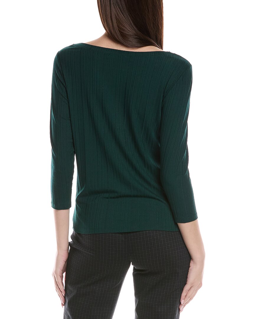 St. John Sleek Rib Jersey Knit Top