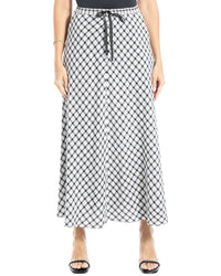 Max Studio Drawstring Waist Maxi Skirt Black