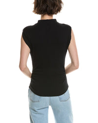 Michael Stars Campbell Ruched Mock Neck T-Shirt