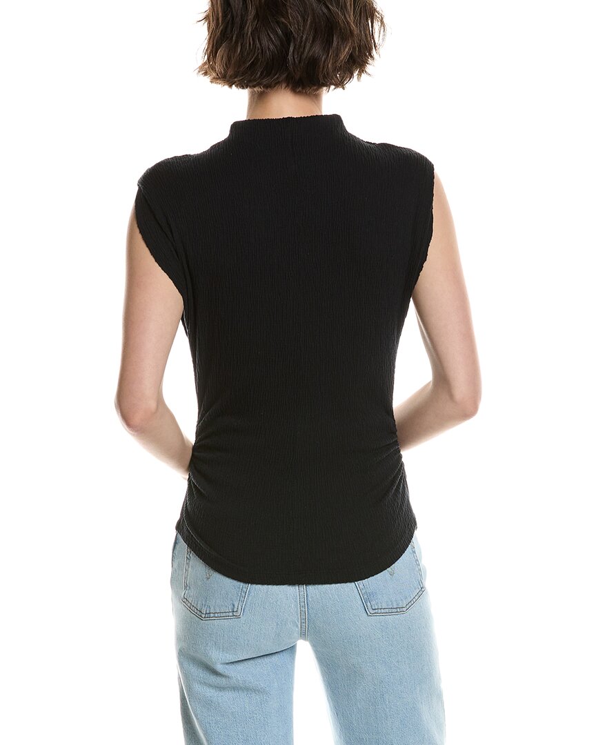 Michael Stars Campbell Ruched Mock Neck T-Shirt
