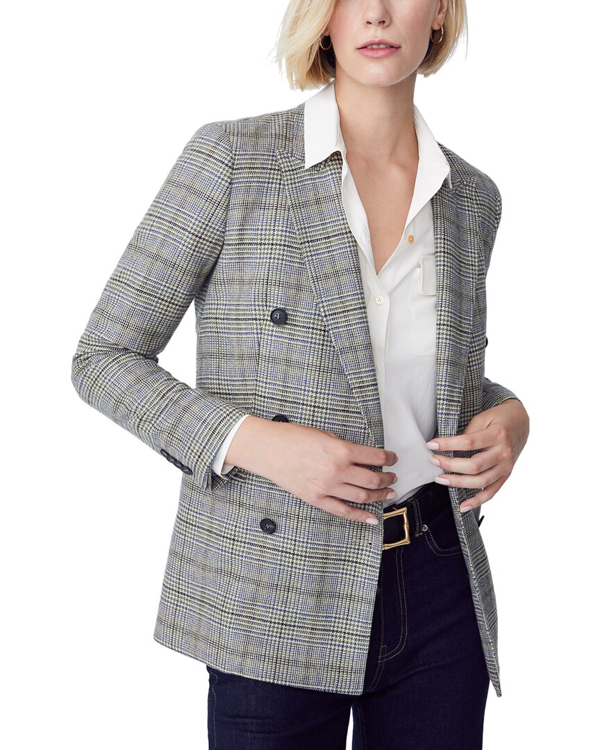 J.Mclaughlin Foxley Wool-Blend Jacket Brown Multi