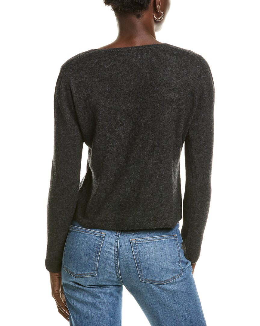 Sofiacashmere Modern V-Neck Cashmere Cardigan