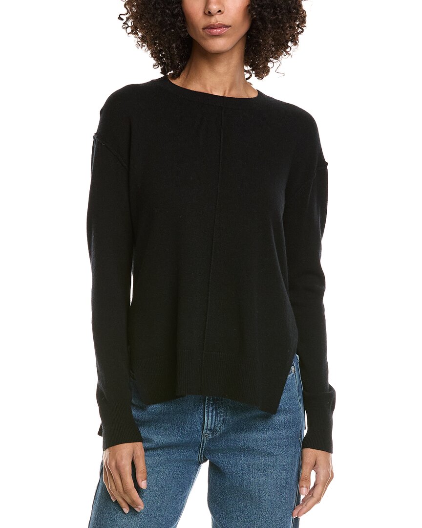 Incashmere Seam Detail High-Low Wool & Cashmere-Blend Sweater