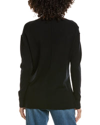 Incashmere Seam Detail High-Low Wool & Cashmere-Blend Sweater