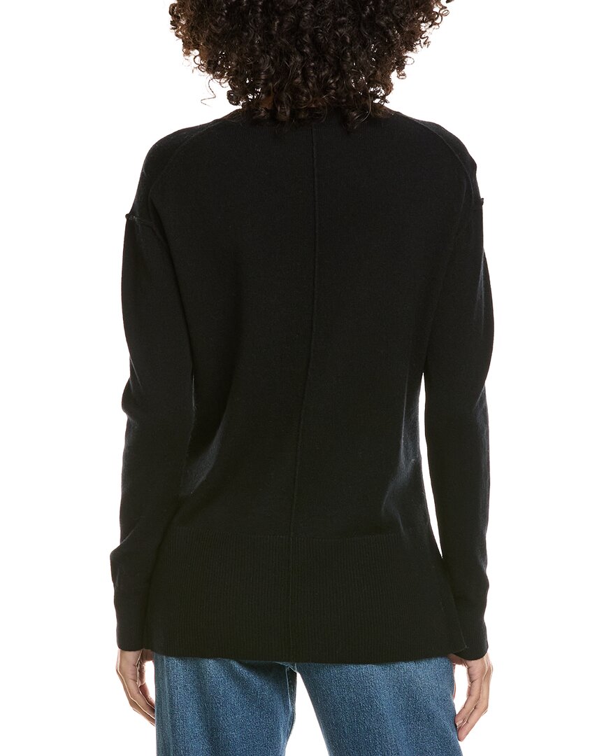 Incashmere Seam Detail High-Low Wool & Cashmere-Blend Sweater