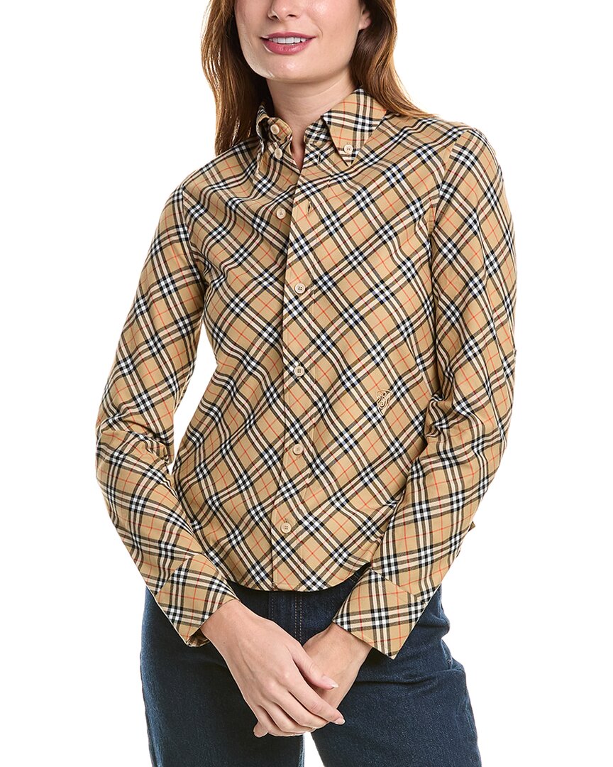 Burberry Check Shirt Brown Multi