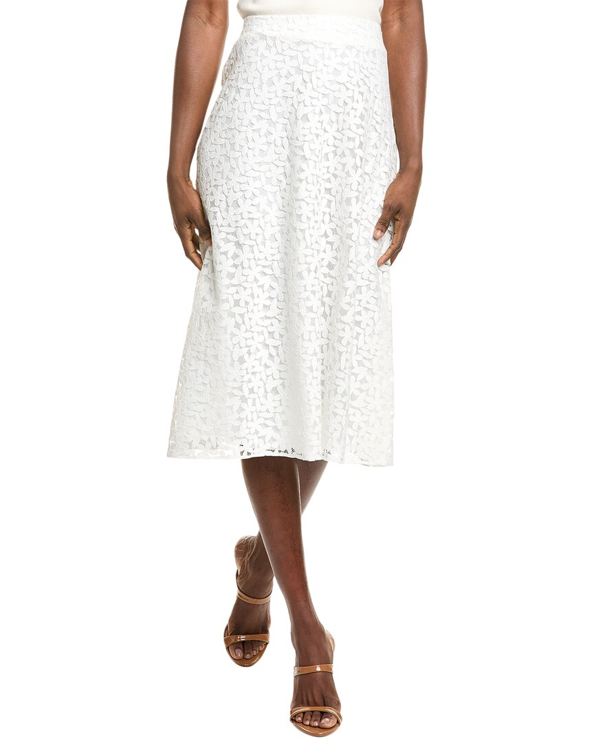 Cece Womens Bias Midi Skirt, S, White
