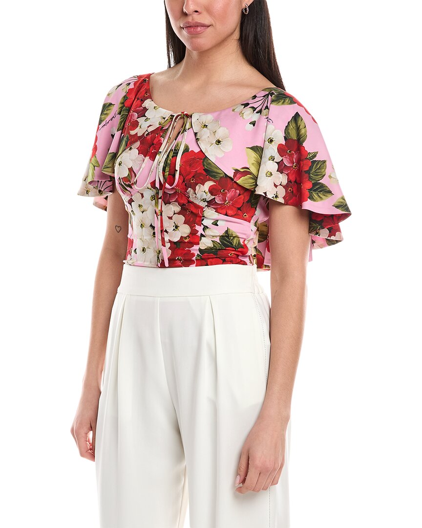Dolce & Gabbana Silk-Blend Blouse Pink