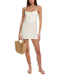 Solid & Striped The Aurora Linen-Blend Mini Dress Beige Regular 16 (XL)