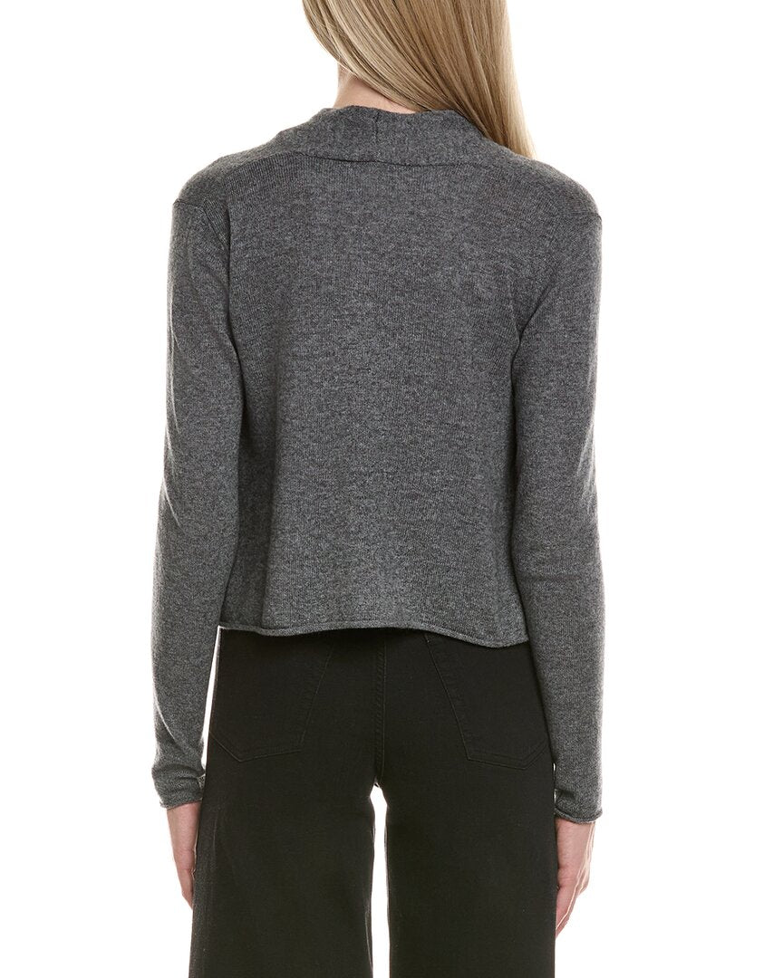 Sofiacashmere Cropped Wool & Cashmere-Blend Cardigan