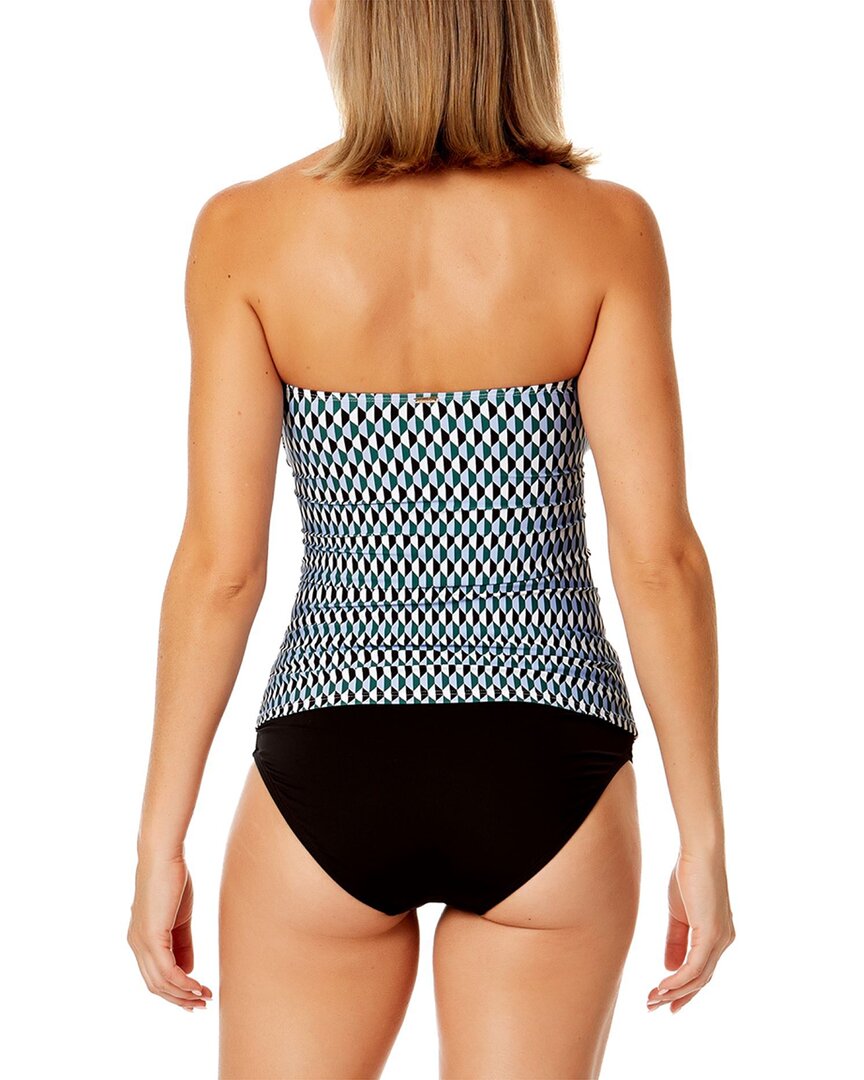 Anne Cole Twist Front Shirred Bandeaukini