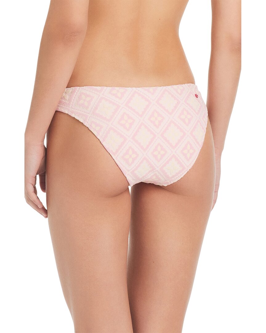 Red Carter Jacquard Geo Scoop Swim Bottoms