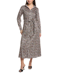 Yal New York Floral Belted Dress Gold