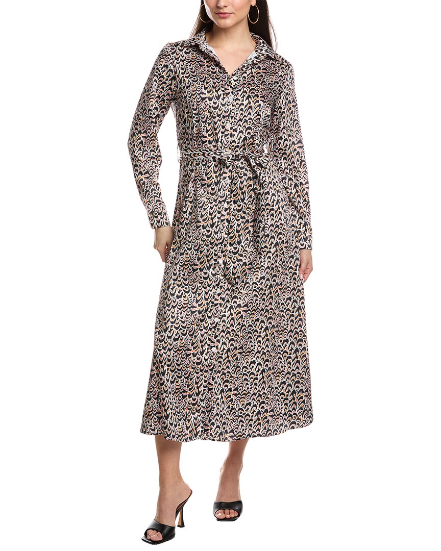 Yal New York Floral Belted Dress Gold