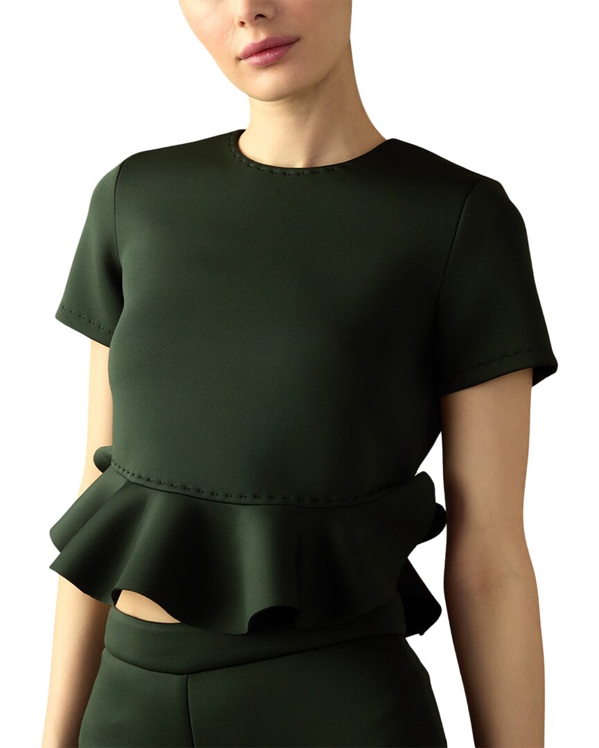 Cynthia Rowley Short Sleeve Astro Knit Top