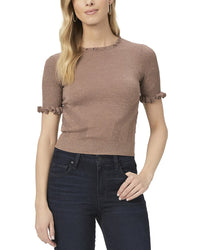 Paige Triste Wool-Blend Top Brown Multi Regular 00 (XXS)