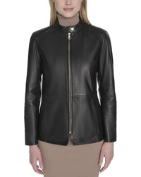 Cole Haan Cole Haan Stand Collar Leather Jacket
