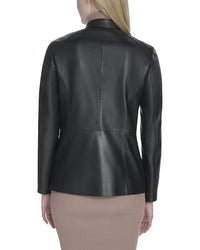 Cole Haan Cole Haan Stand Collar Leather Jacket