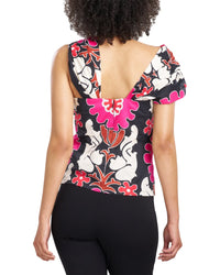 Natori Talitha Poplin Asymmetrical Halter Top