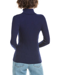 In2 By Incashmere Ribbed Turtleneck Cashmere-Blend Sweater