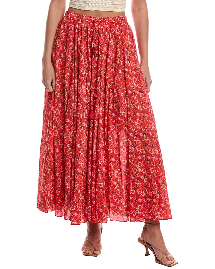 Ro’S Garden Nenuphare Maxi Skirt Red