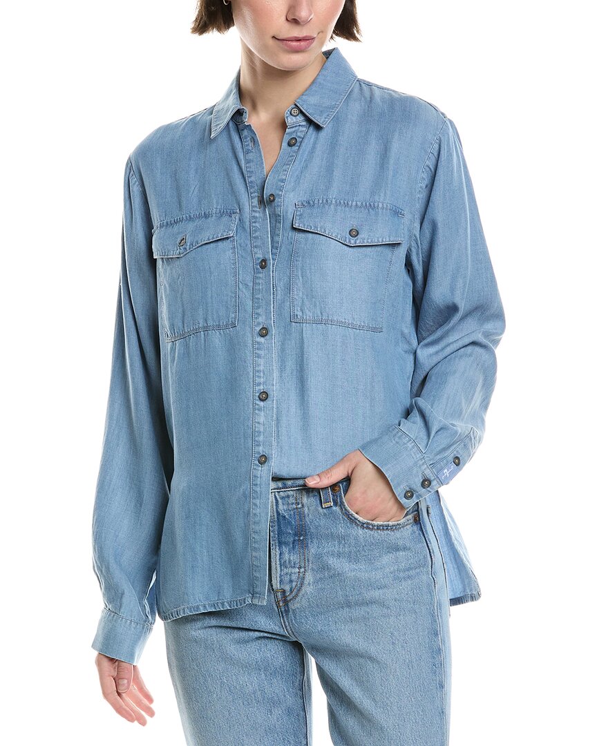 7 For All Mankind Dina Shirt Blue
