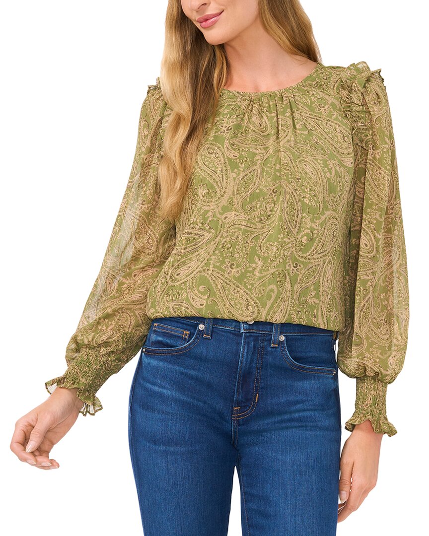 Cece Gathered Neck Blouse