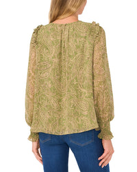 Cece Gathered Neck Blouse