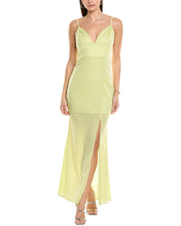 Line & Dot Sequin Maxi Dress Green