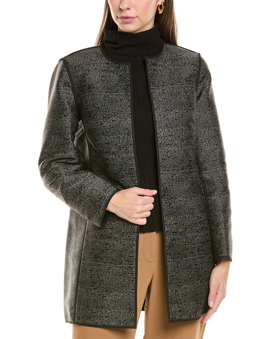 Lafayette 148 New York Pria Silk-Blend Jacket 0 Black Multi