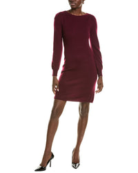 Sofiacashmere Jersey Femme Sleeve Boat Neck Cashmere Sweaterdress Red Regular 0 (XS)