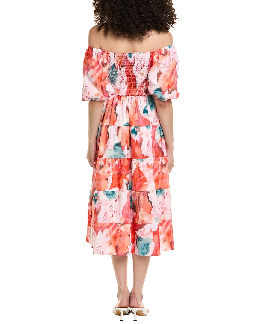 Colette Rose Tiered Midi Dress