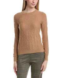 Bruno Magli Cable Crewneck Wool & Cashmere-Blend Sweater