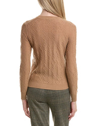 Bruno Magli Cable Crewneck Wool & Cashmere-Blend Sweater
