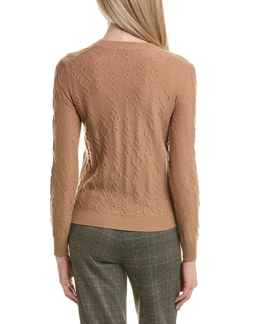 Bruno Magli Cable Crewneck Wool & Cashmere-Blend Sweater