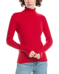 In2 By Incashmere Ribbed Turtleneck Cashmere-Blend Sweater