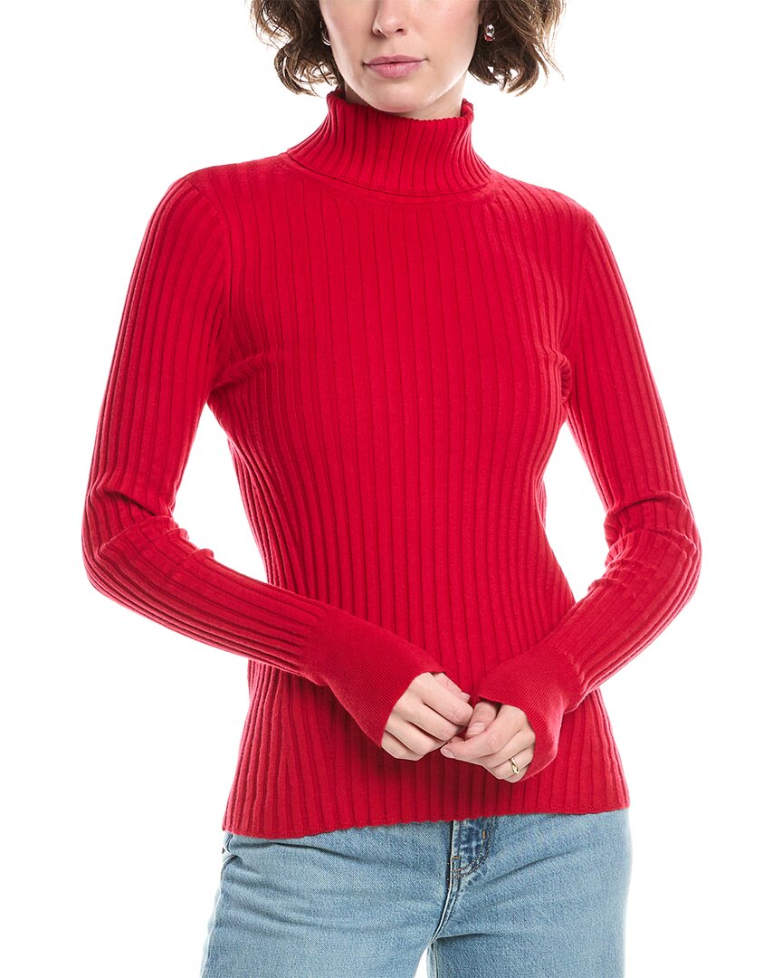 In2 By Incashmere Ribbed Turtleneck Cashmere-Blend Sweater